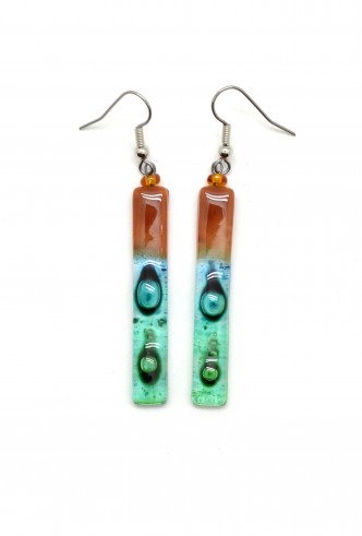 Long Glass Stick Earrings